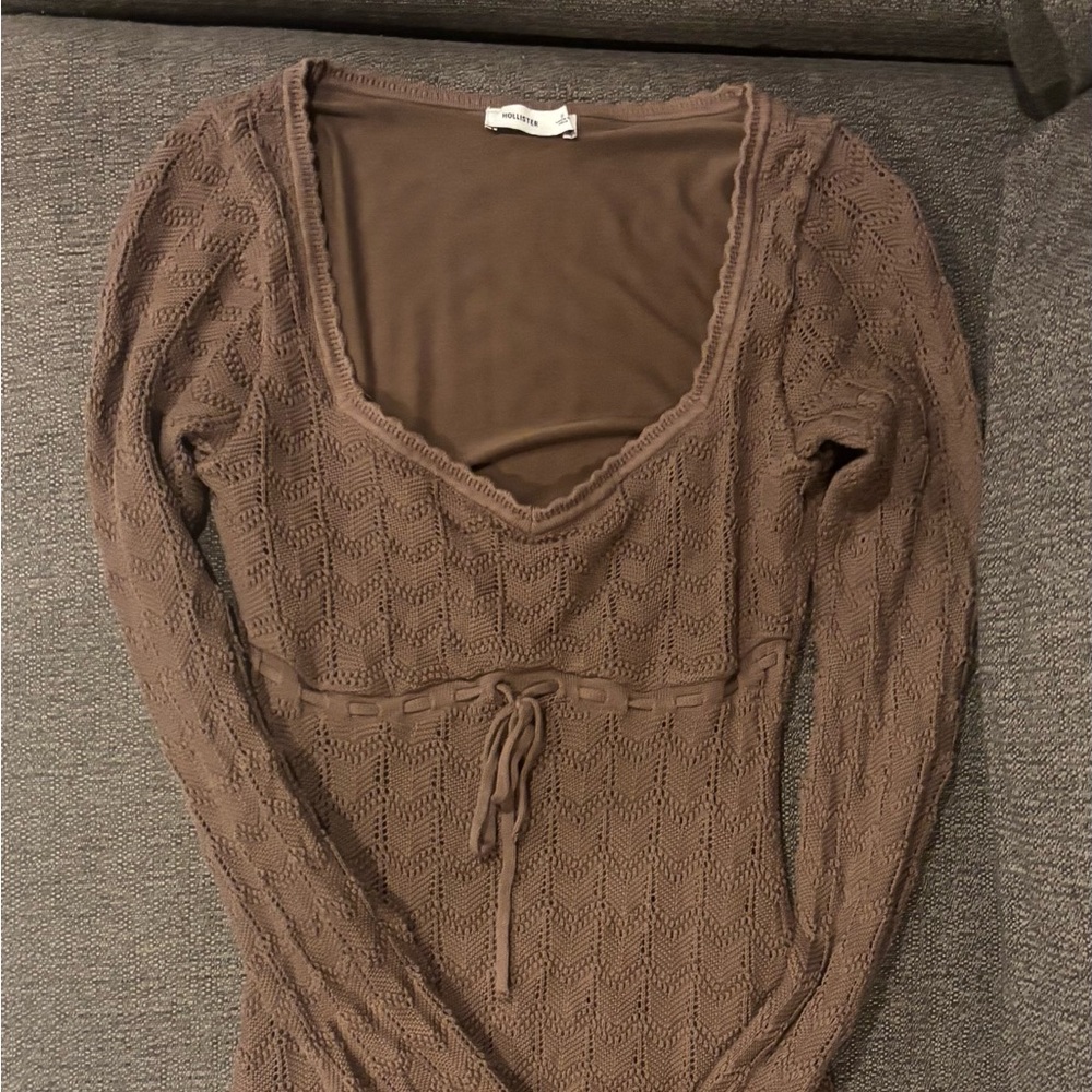 Hollister brown knit sweater dress. Size Small